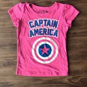 Girls captain America shirt